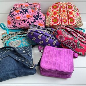 Vera Bradley Retired Bag Lot Kisslock Satchels, Crossbody, Hipster, Cha Cha NWOT